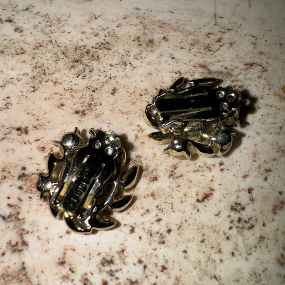 RHINESTONE LISNER EARRINGS NECKLACE BROOCH VINTAGE JEWELRY LOT - Picture 5 of 10